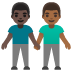 men holding hands, dark skin tone, medium-dark skin tone